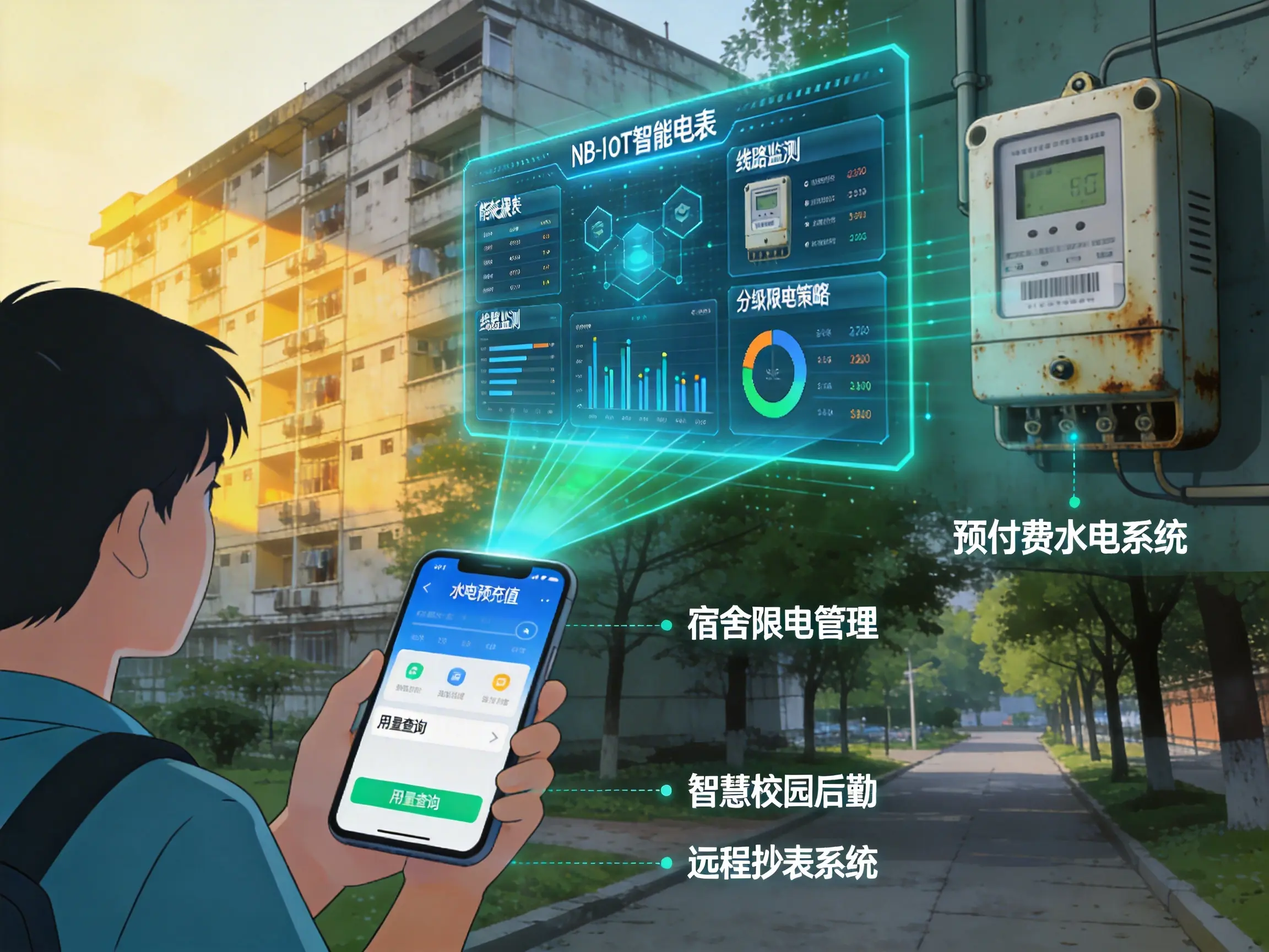 老旧宿舍水电改造难？拓山科技预付费 + 限电一体化方案，让校园后勤管理更智能