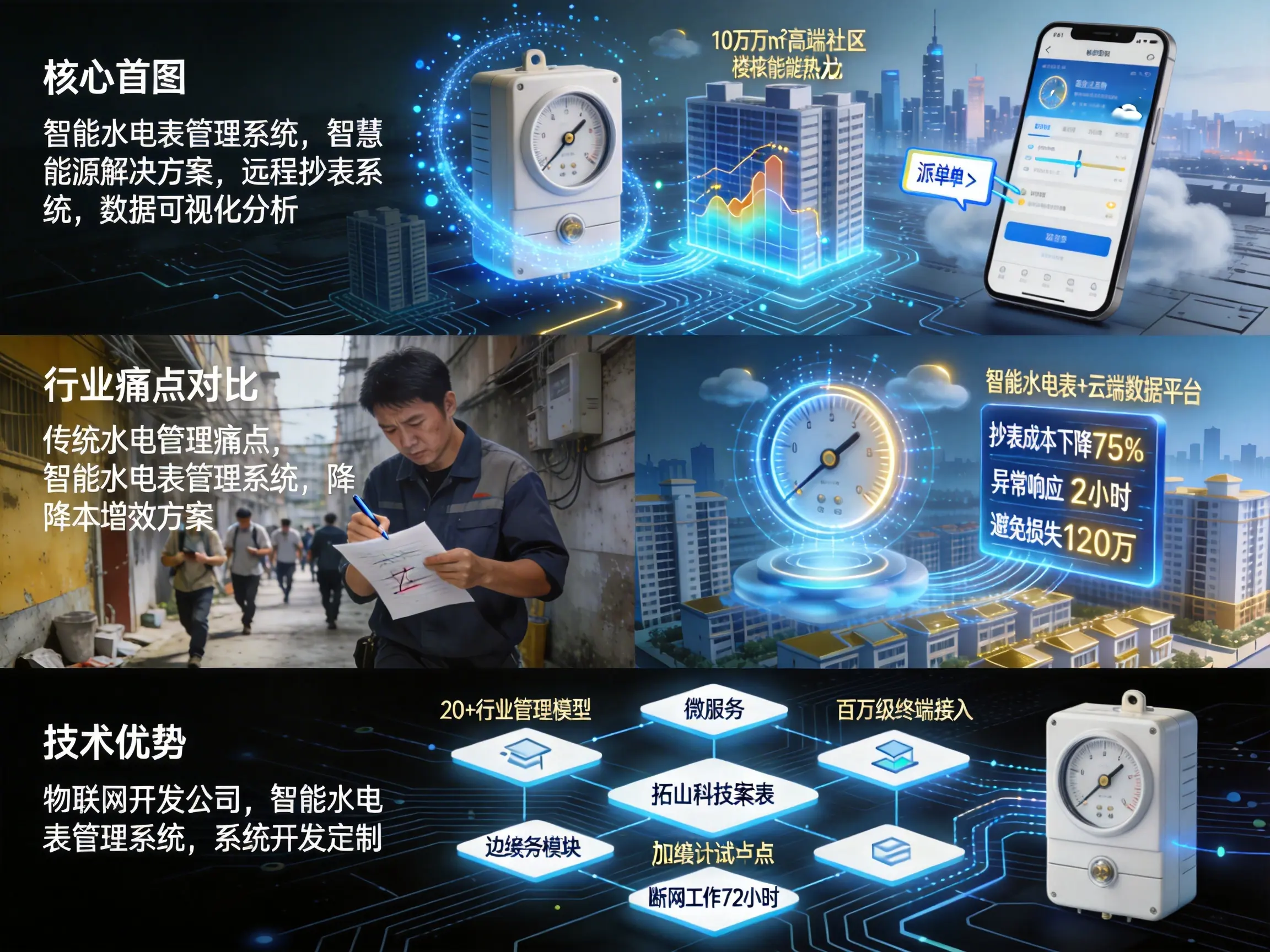 智慧能源管理新标杆：拓山科技如何用智能水电表系统破解行业痛点？